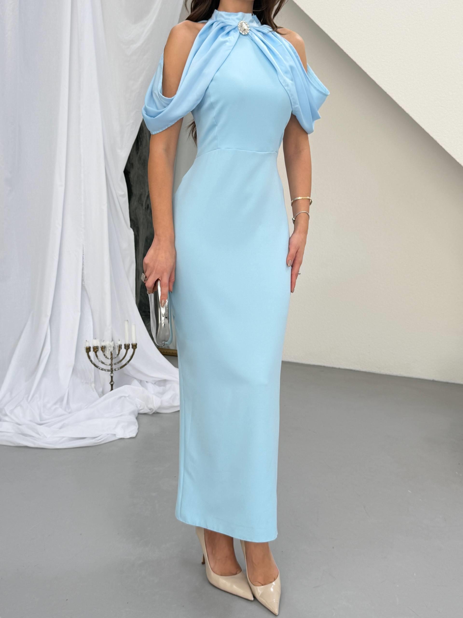 Ello Düğme Detaylı Tasarım Elbise