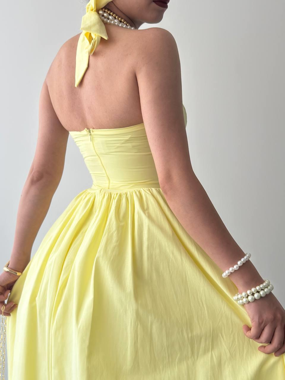 Fedro Poplin Midi Elbise