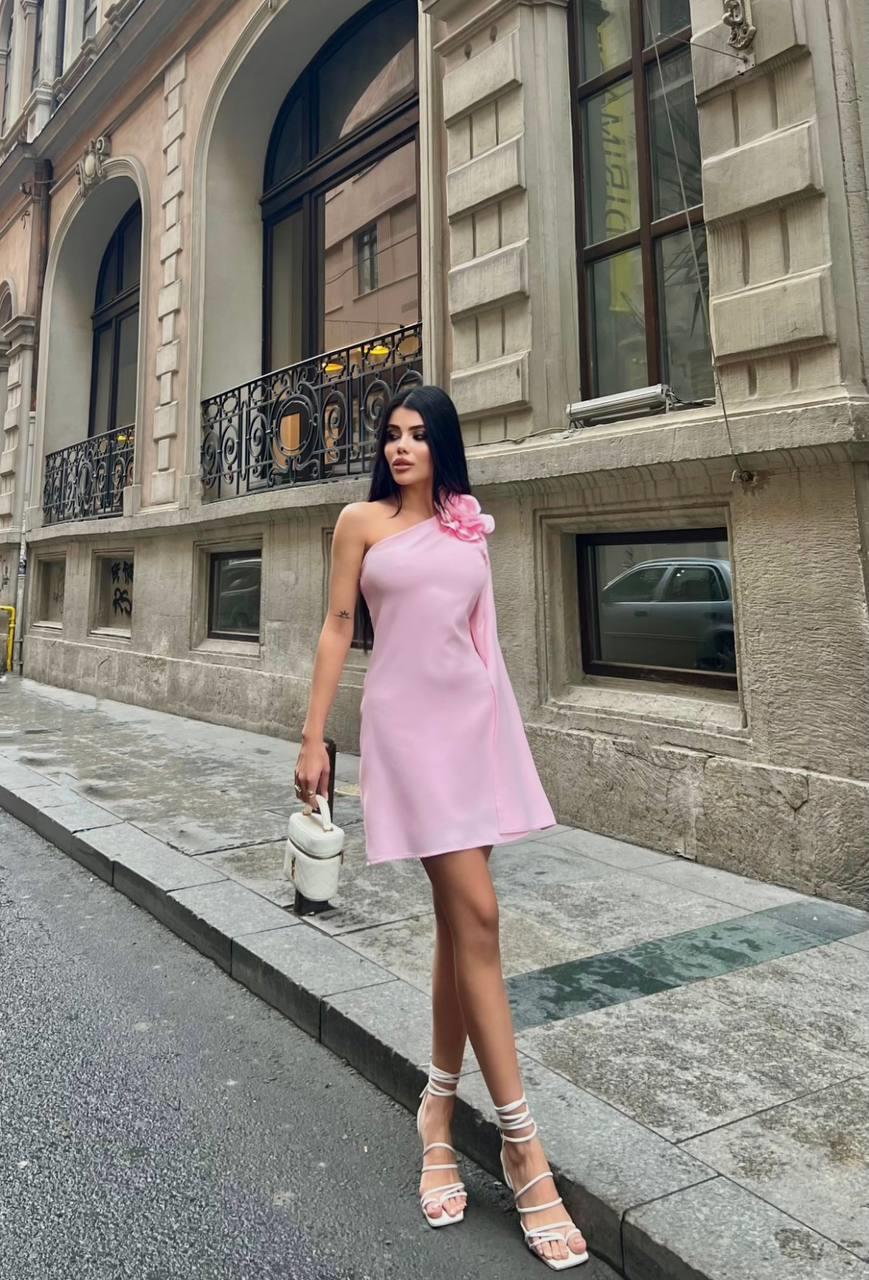 Çiçek Detay Kadın Mini Elbise Eternelle