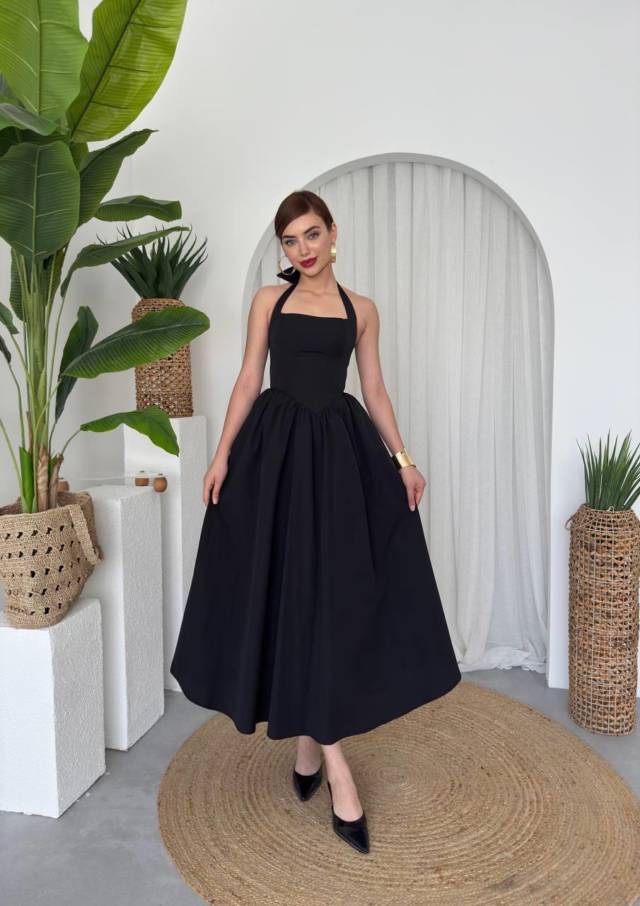 Fedro Poplin Midi Elbise