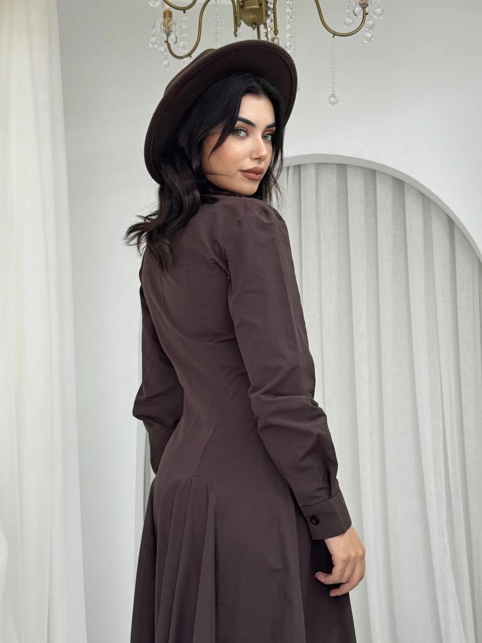 Feris Düğme Detaylı Elbise