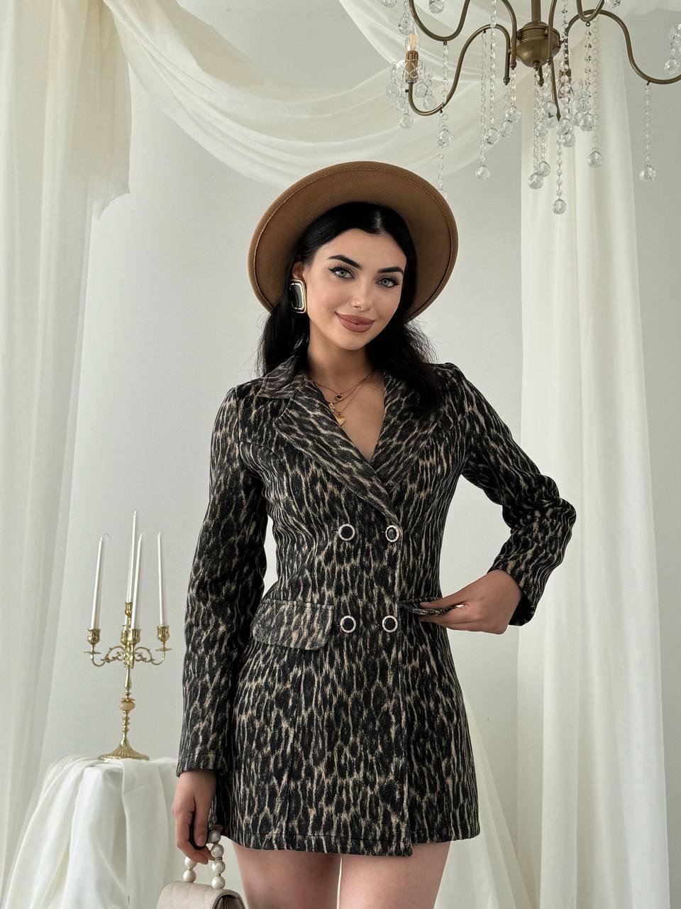 Kadın Leopar Darlin Ceket Elbise