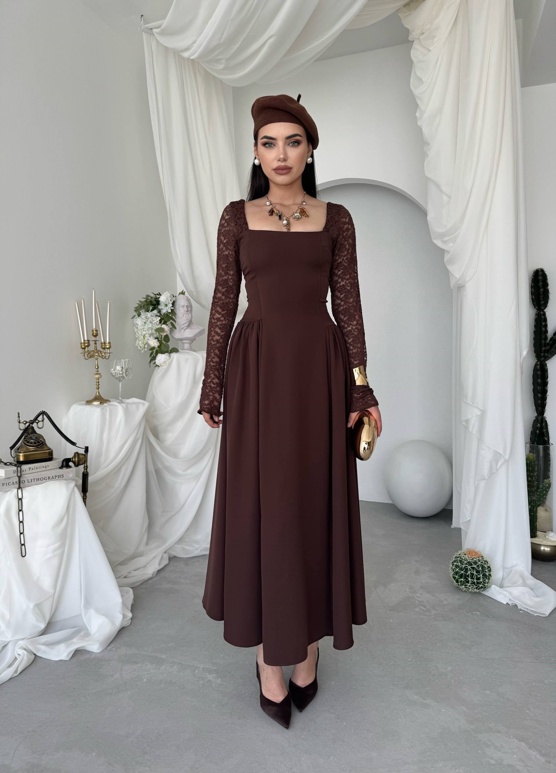 Kukale Midi Elbise Kod 01028
