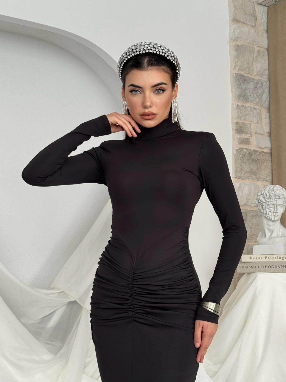 Ferya Büzgülü Detay Elbise