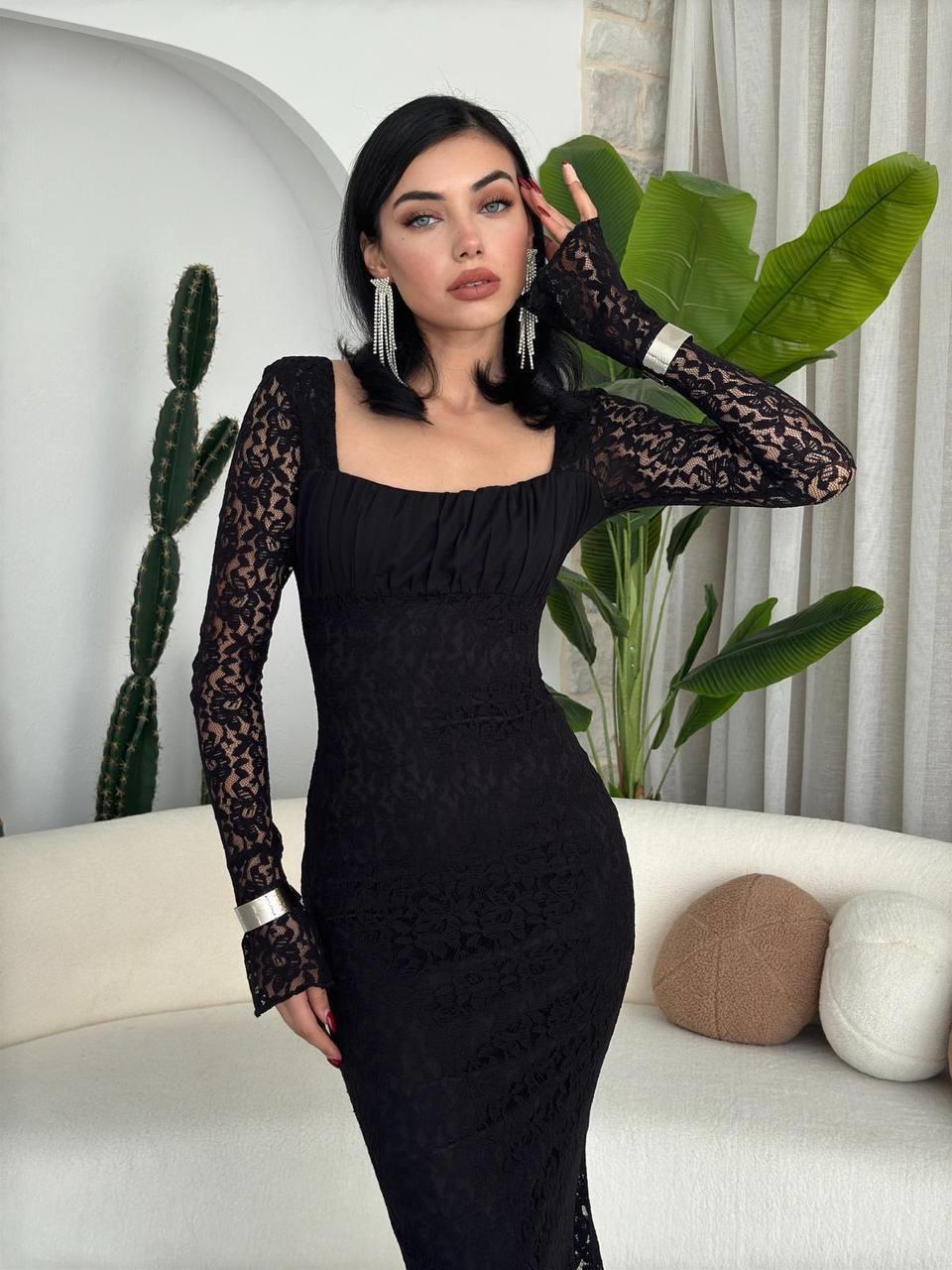 Matilda Dantel Uzun Elbise