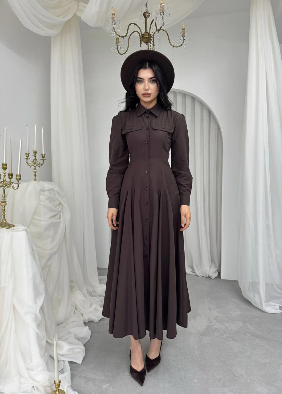 Feris Düğme Detaylı Elbise