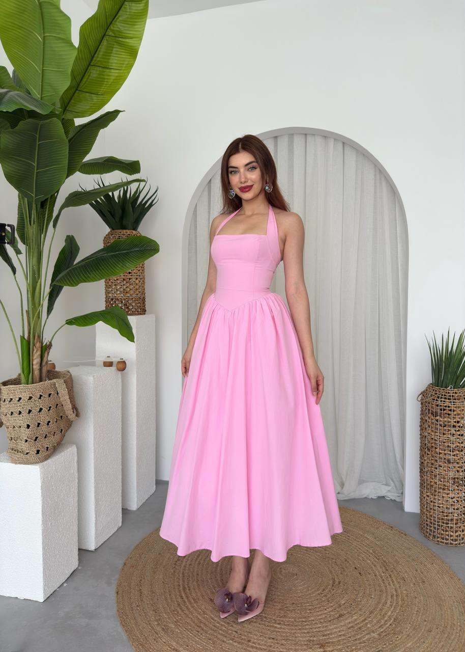 Fedro Poplin Midi Elbise