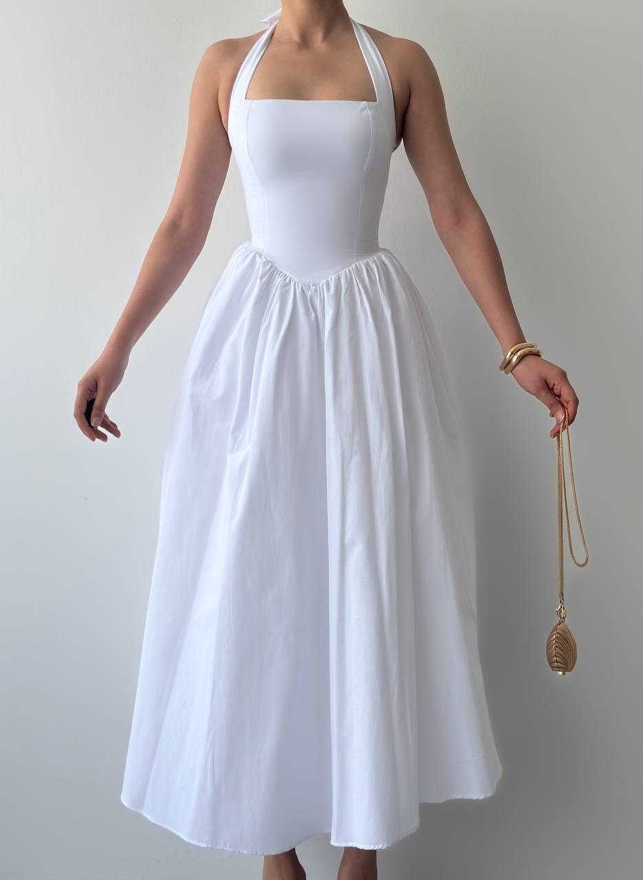 Fedro  Poplin Midi Elbise