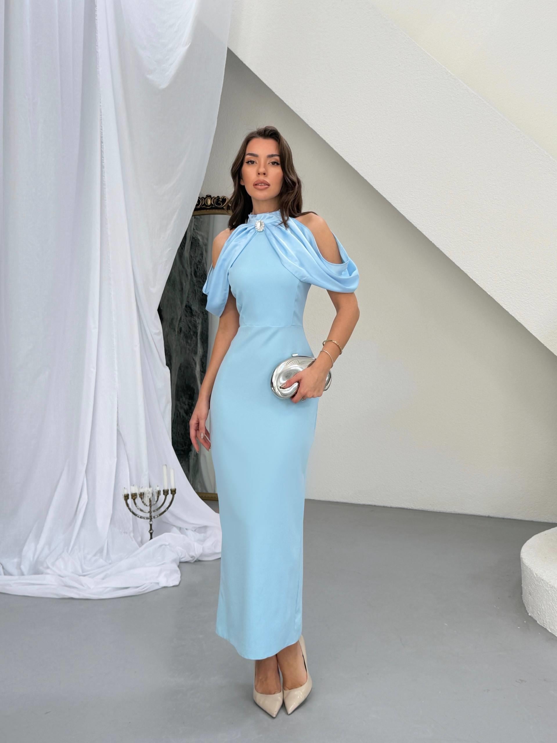 Ello Düğme Detaylı Tasarım Elbise