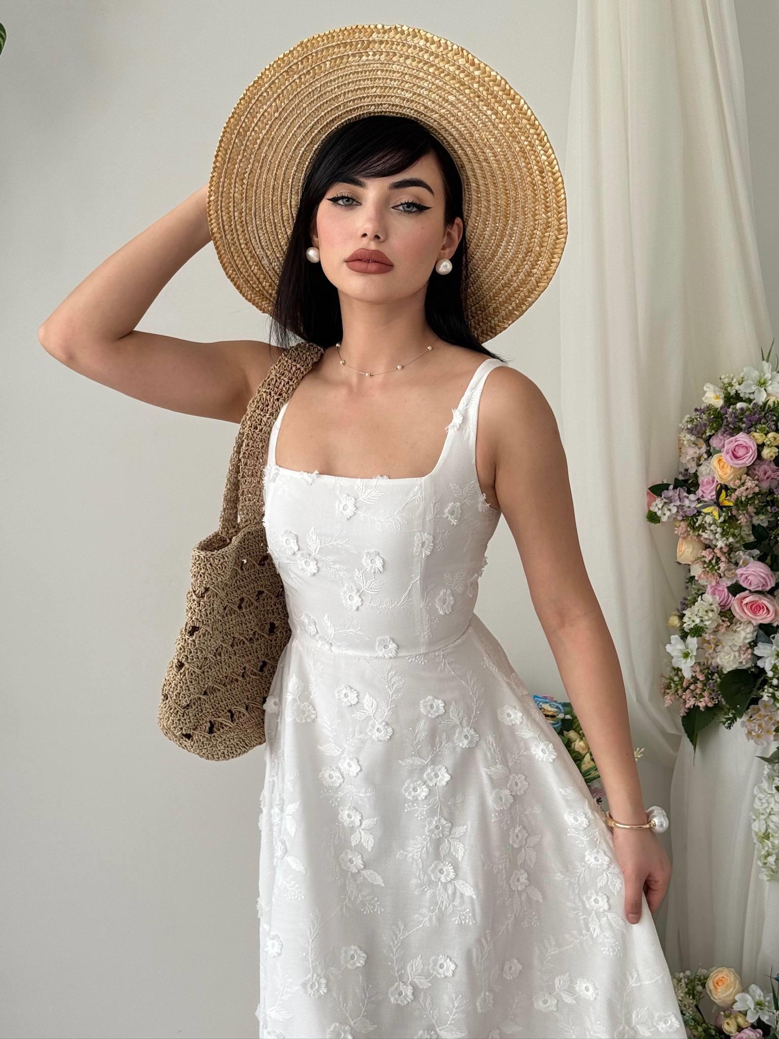 Myra Çiçek Detaylı Elbise