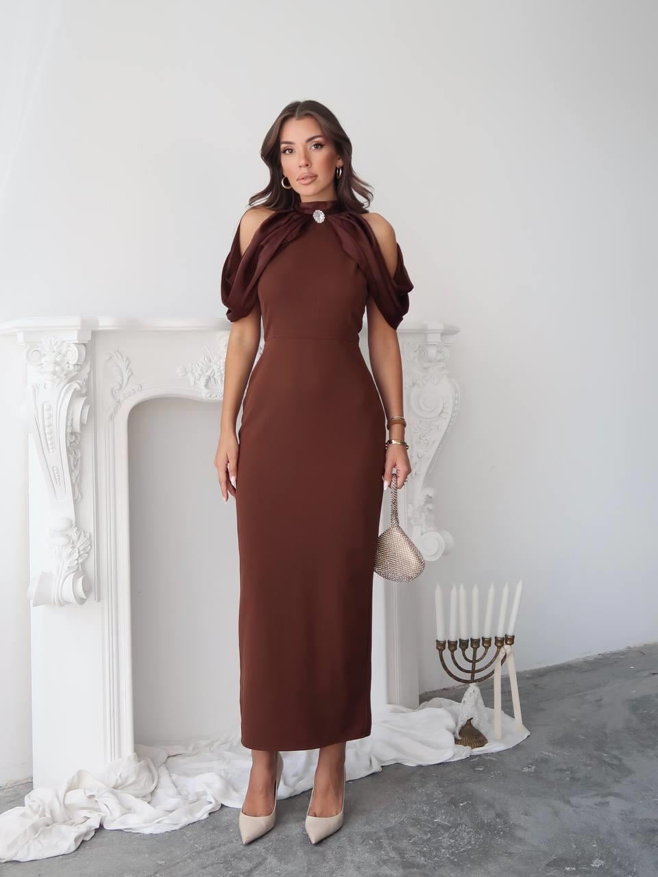 Ello Düğme Detaylı Tasarım Elbise 