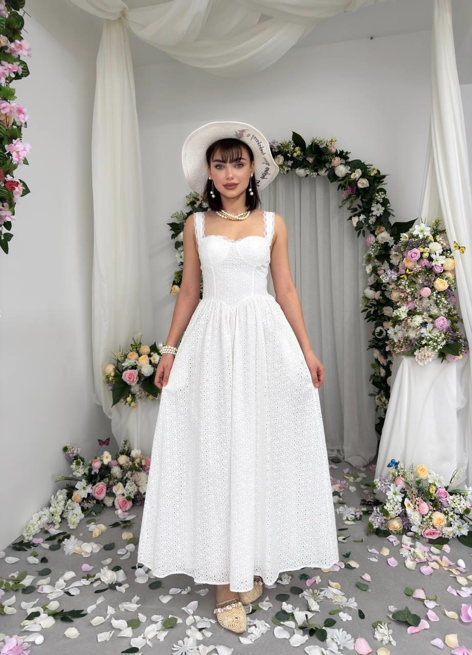 Lemel Midi Dantel Detay Elbise