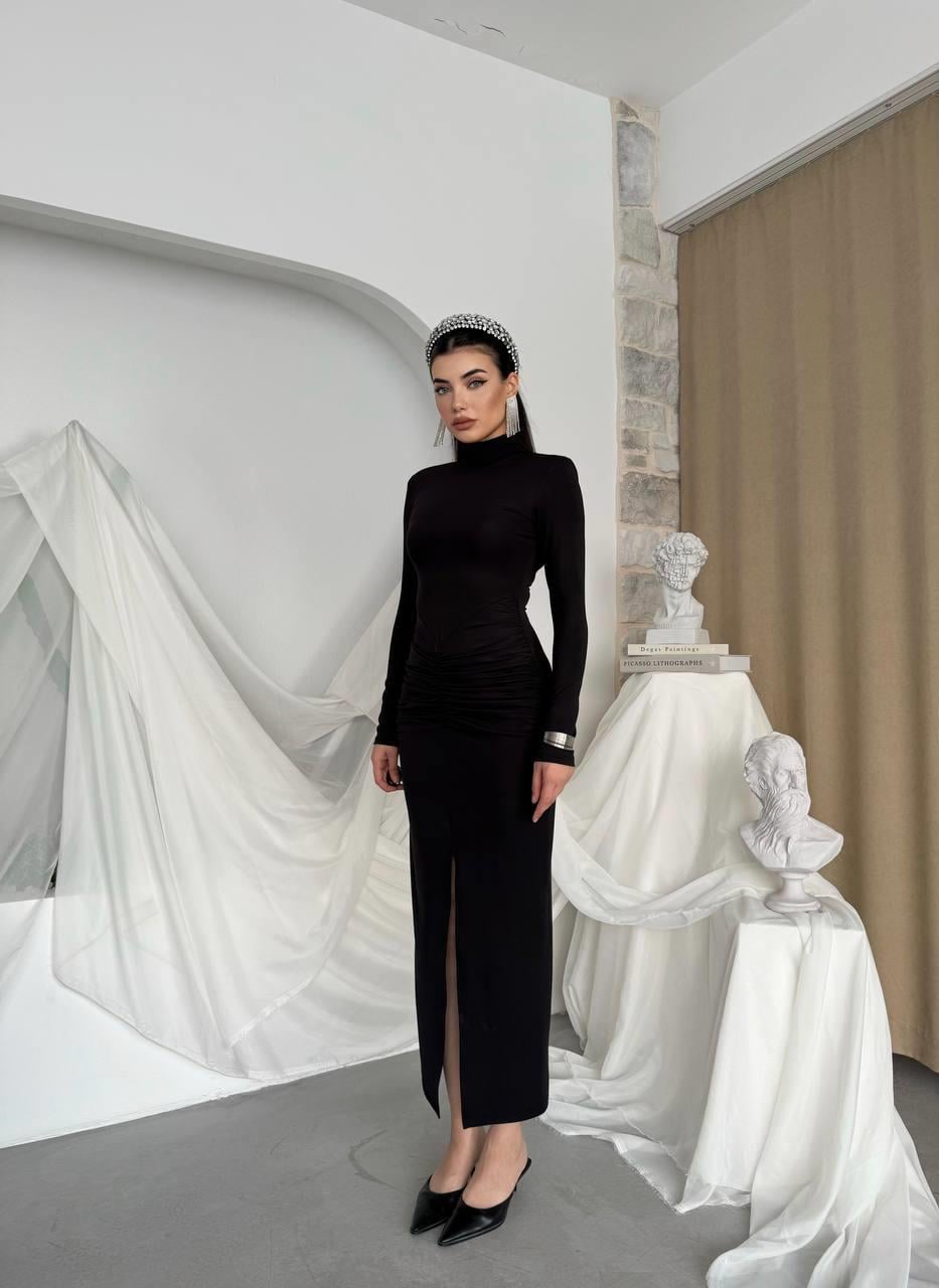 Ferya Büzgülü Detay Elbise