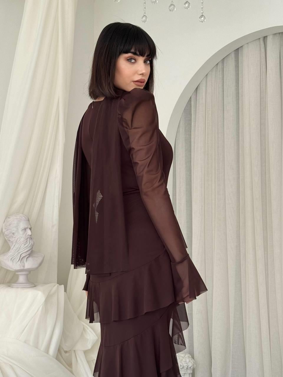 Juvy Şal Detaylı Elbise