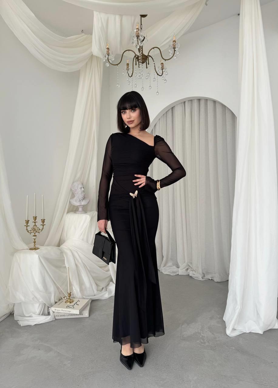 Vesso Broş Detaylı Elbise