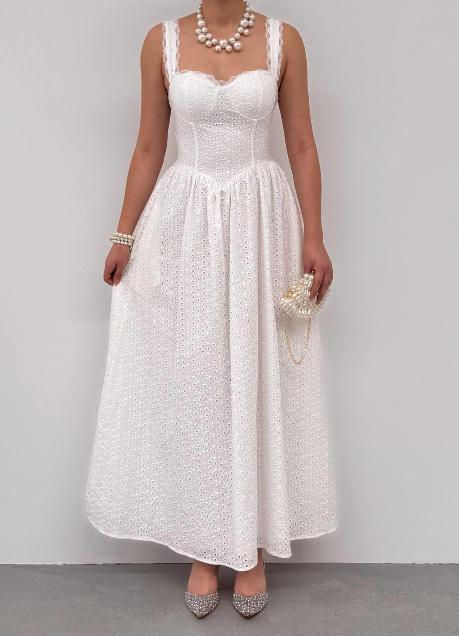 Lemel Midi Dantel Detay Elbise