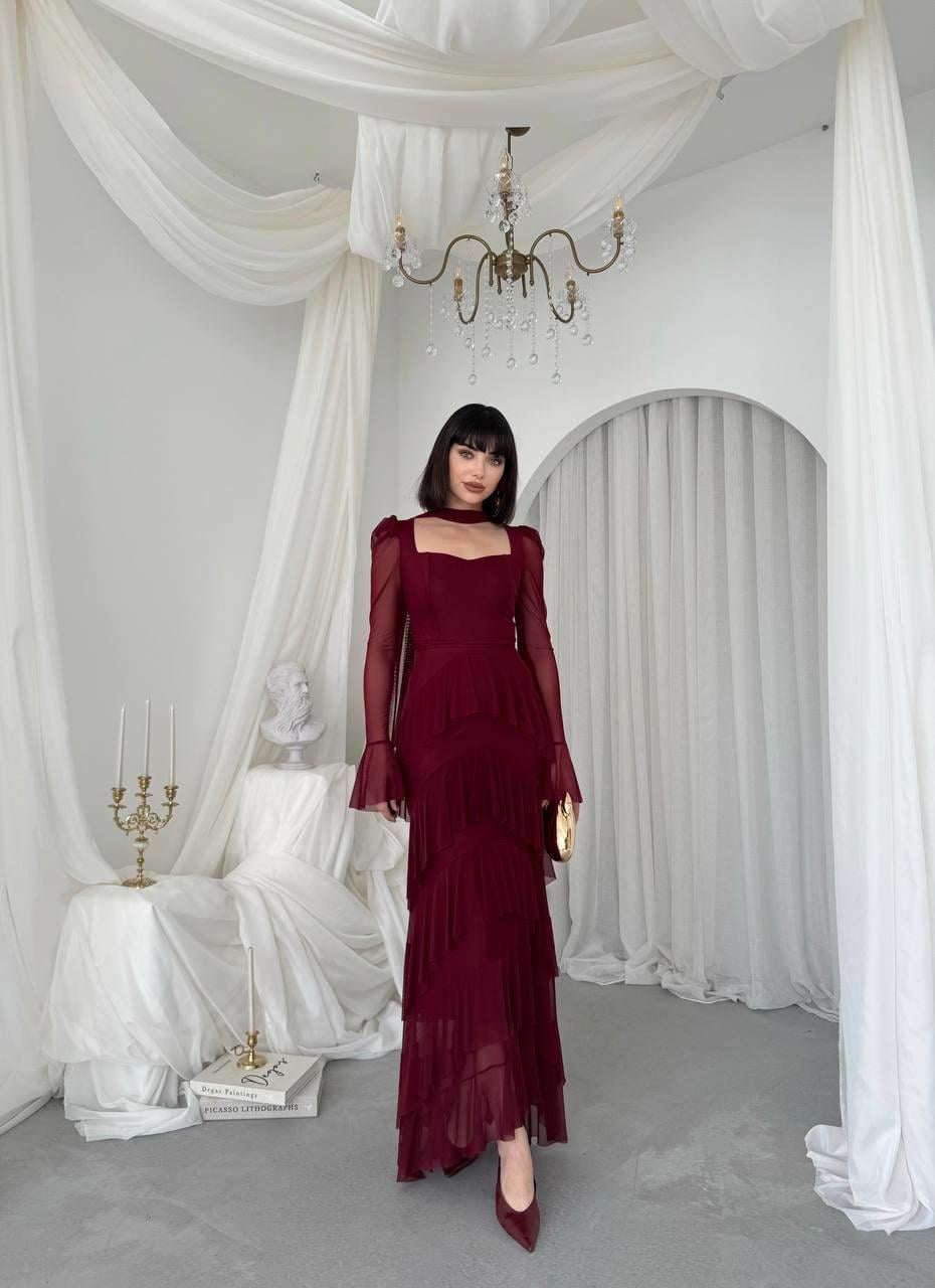 Juvy Şal Detaylı Elbise