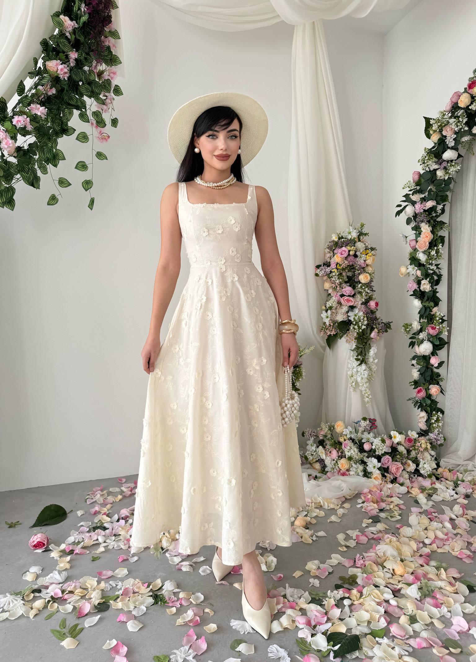 Myra Çiçek Detaylı Elbise