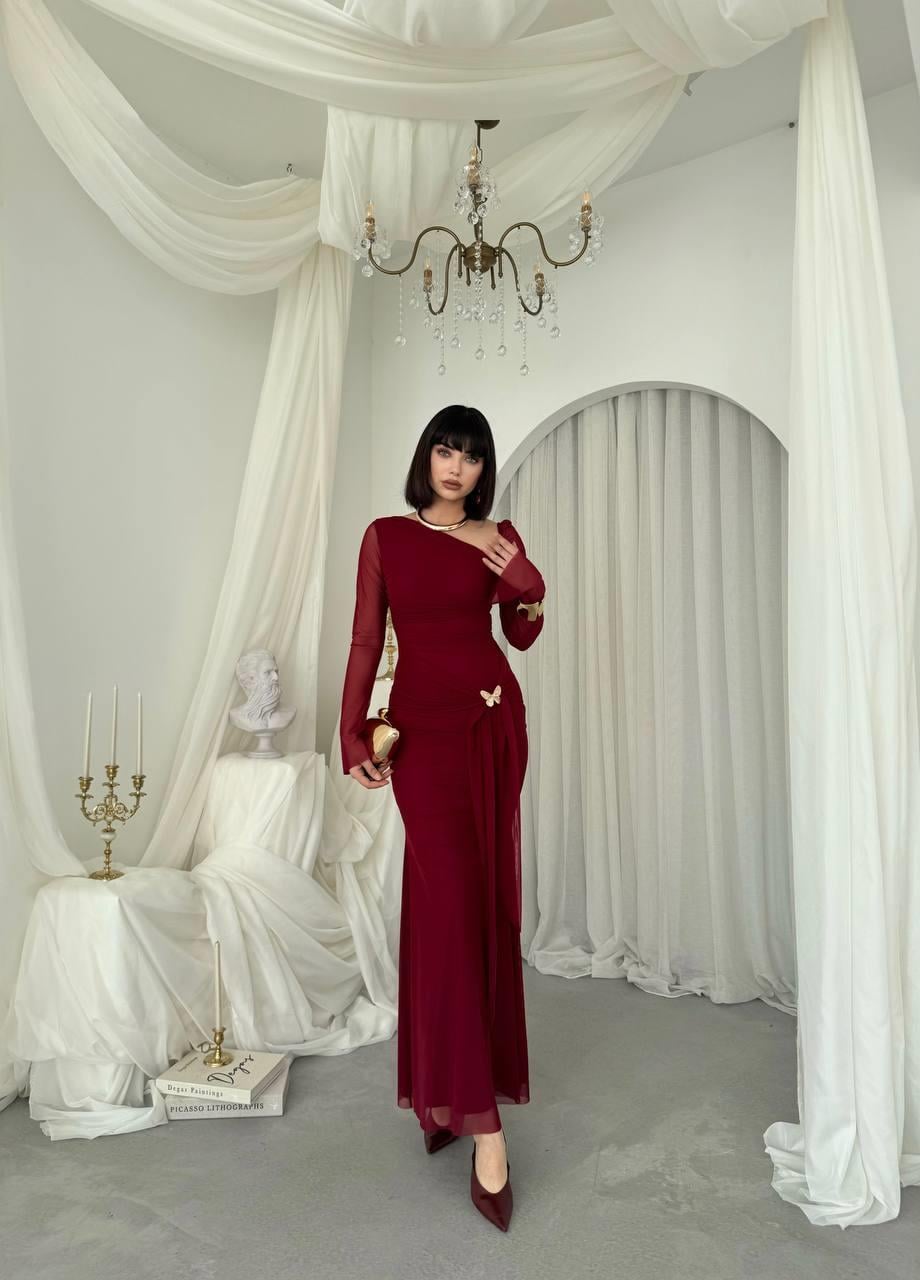 Vesso Broş Detaylı Elbise