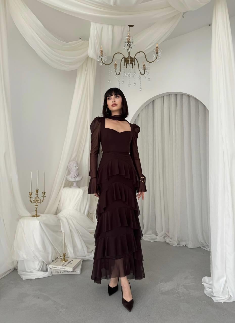 Juvy Şal Detaylı Elbise