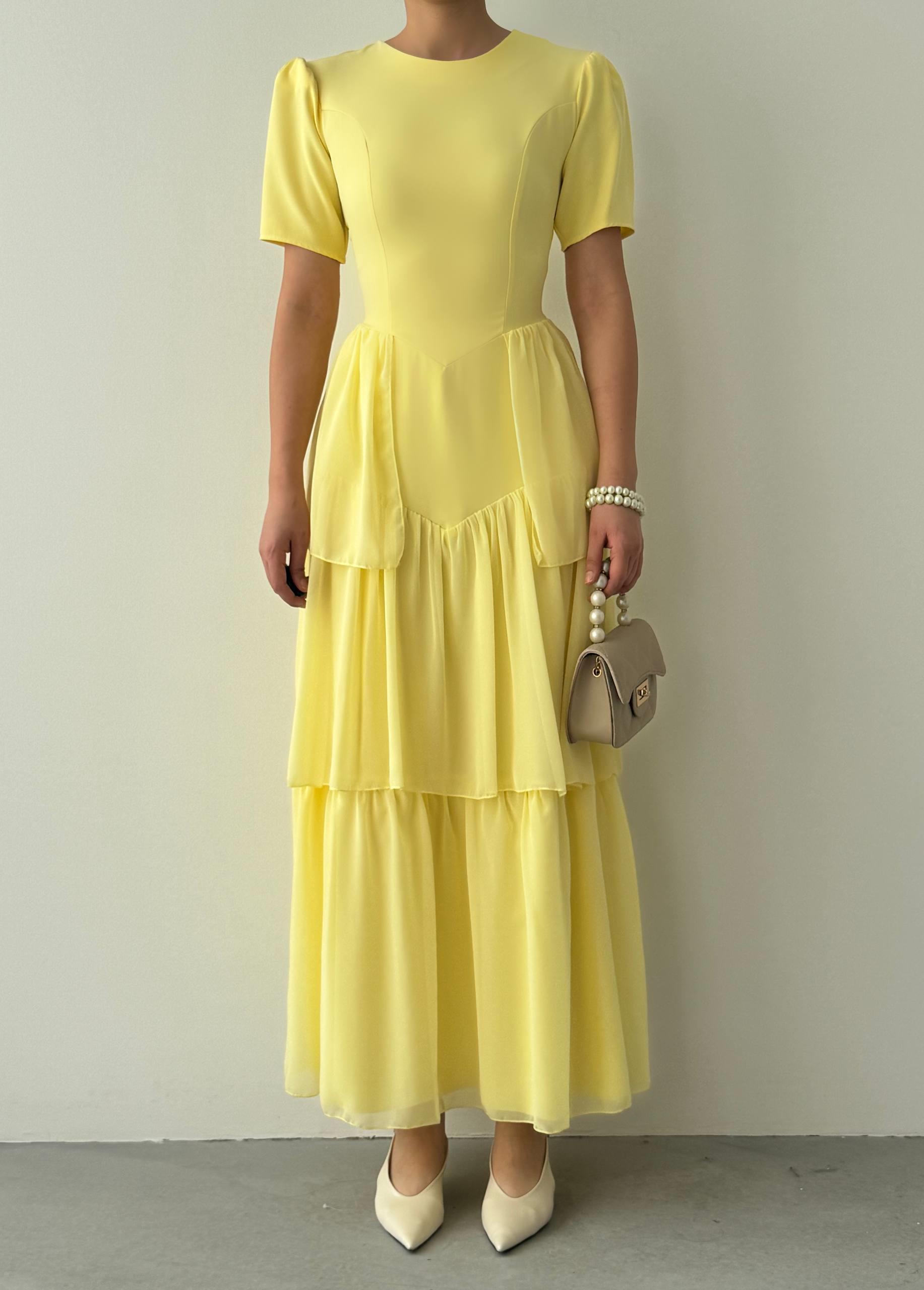 Pola Sırt Korsaj Detaylı Elbise