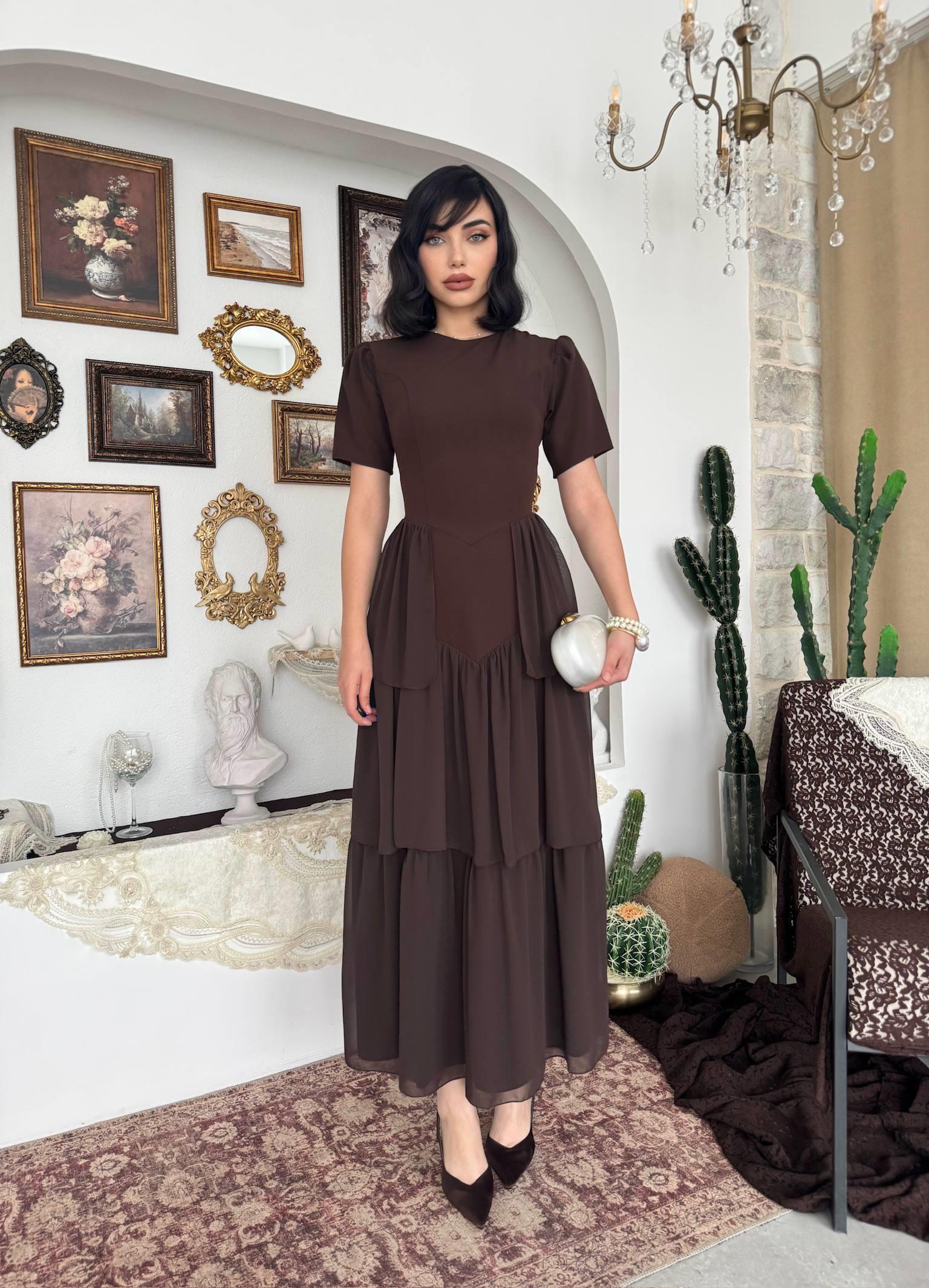 Pola Sırt Korsaj Detaylı Elbise