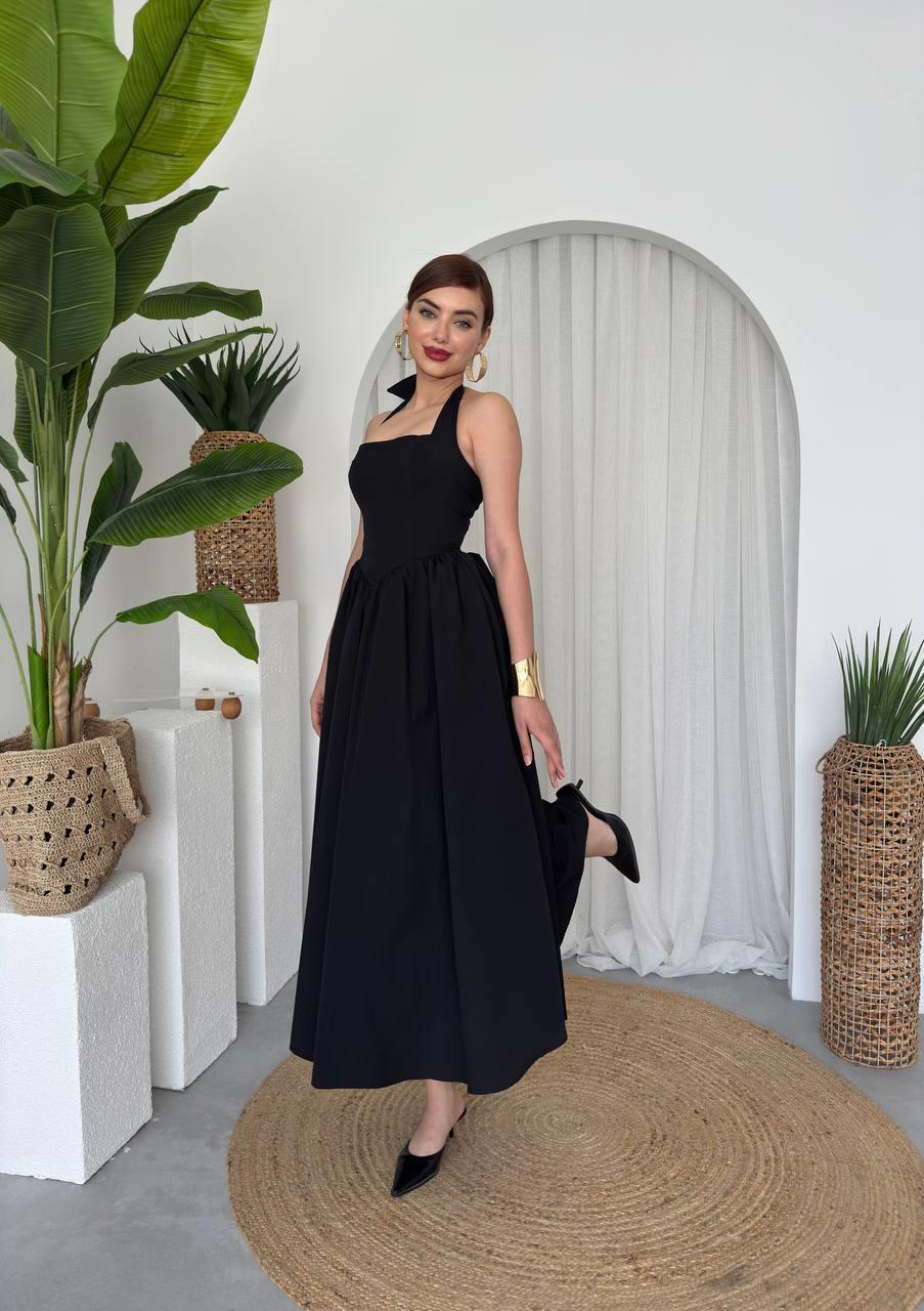 Fedro Poplin Midi Elbise