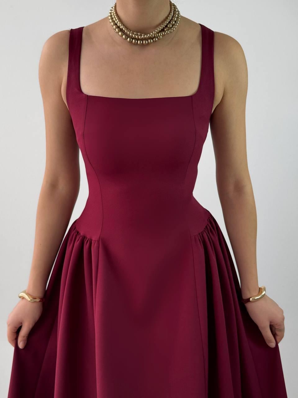 Kalın Askılı Hera Uzun Atlas Elbise