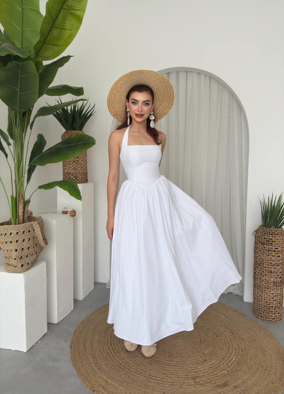 Fedro Poplin Midi Elbise