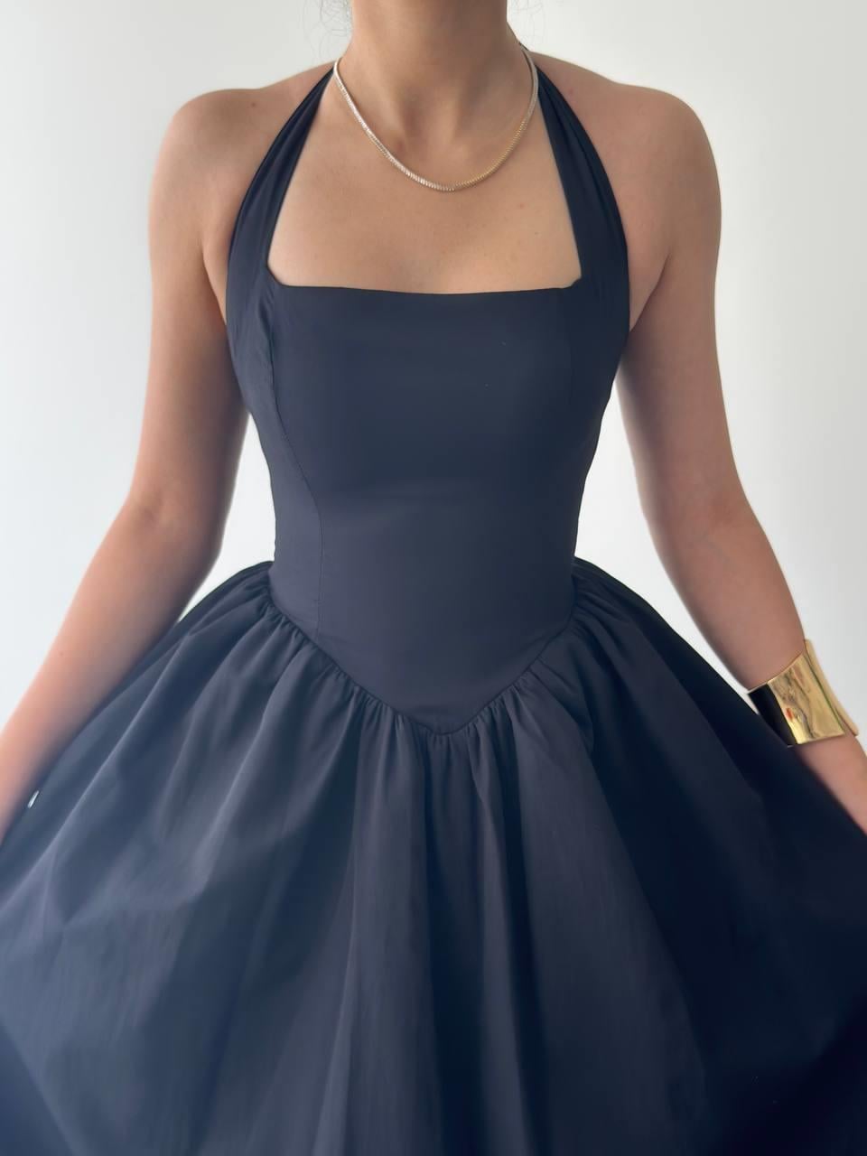 Fedro Poplin Midi Elbise