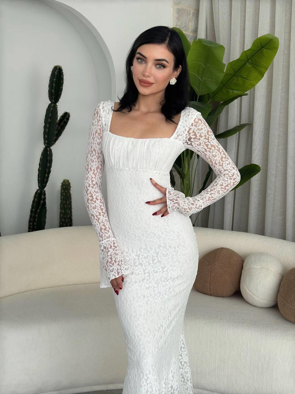 Matilda Dantel Uzun Elbise