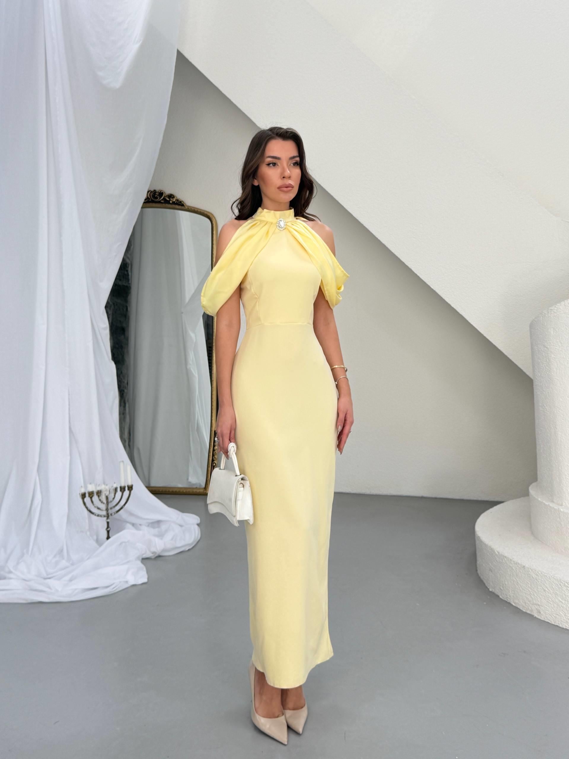 Ello Düğme Detaylı Tasarım Elbise