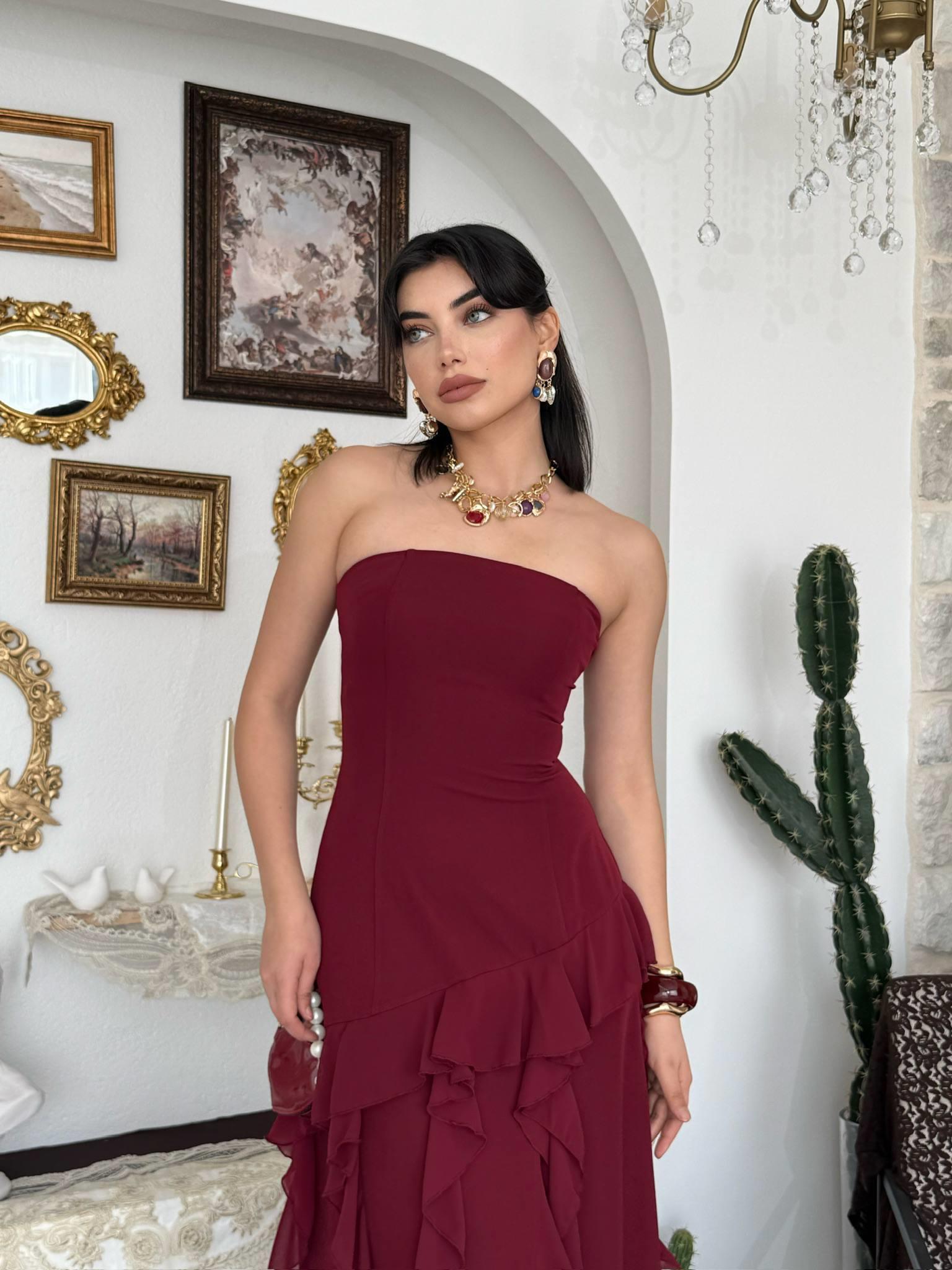 Madel Straplez Elbise