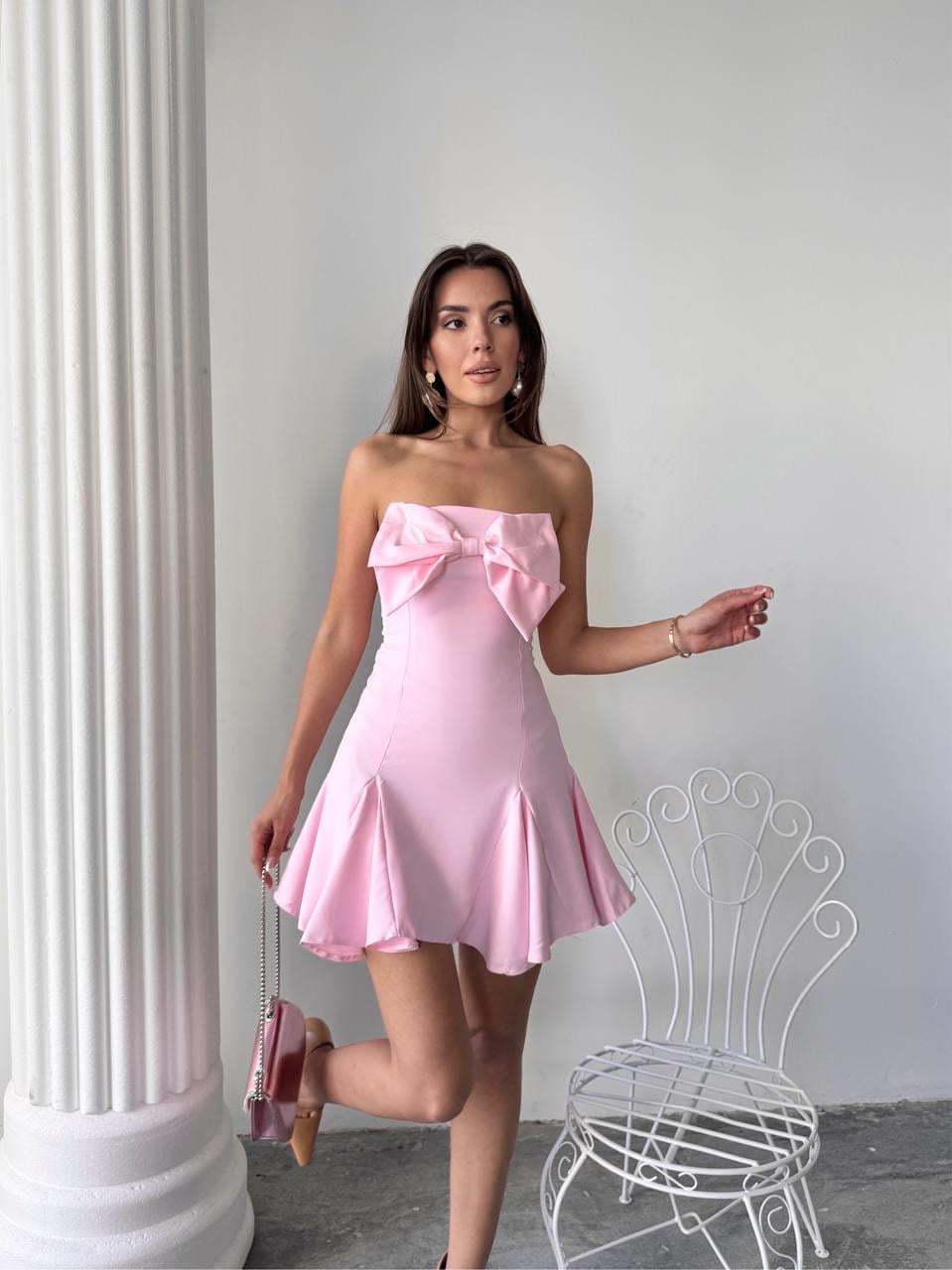 Aide Fiyonk Detay Mini Elbise
