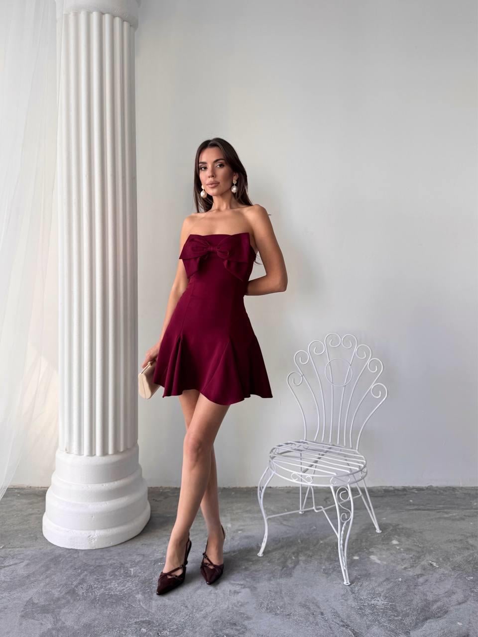 Aide Fiyonk Detay Mini Elbise