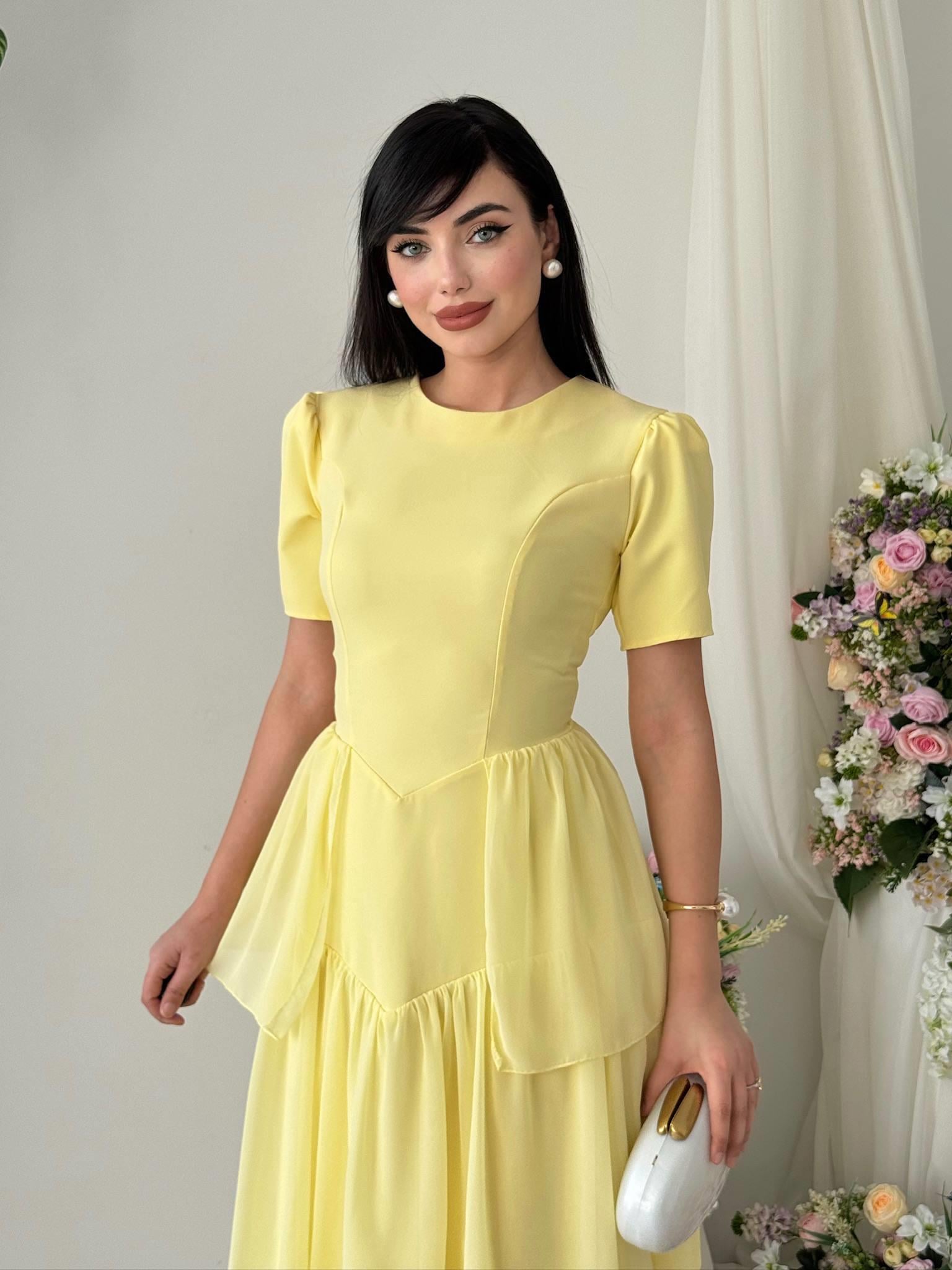 Pola Sırt Korsaj Detaylı Elbise