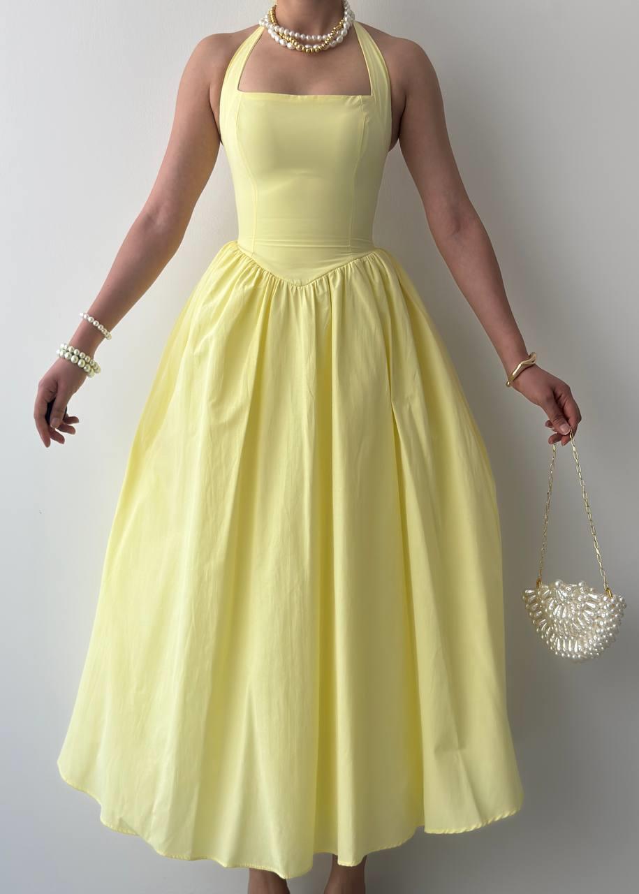 Fedro Poplin Midi Elbise