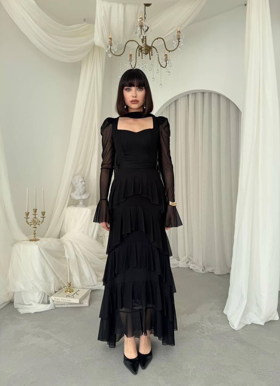 Juvy Şal Detaylı Elbise