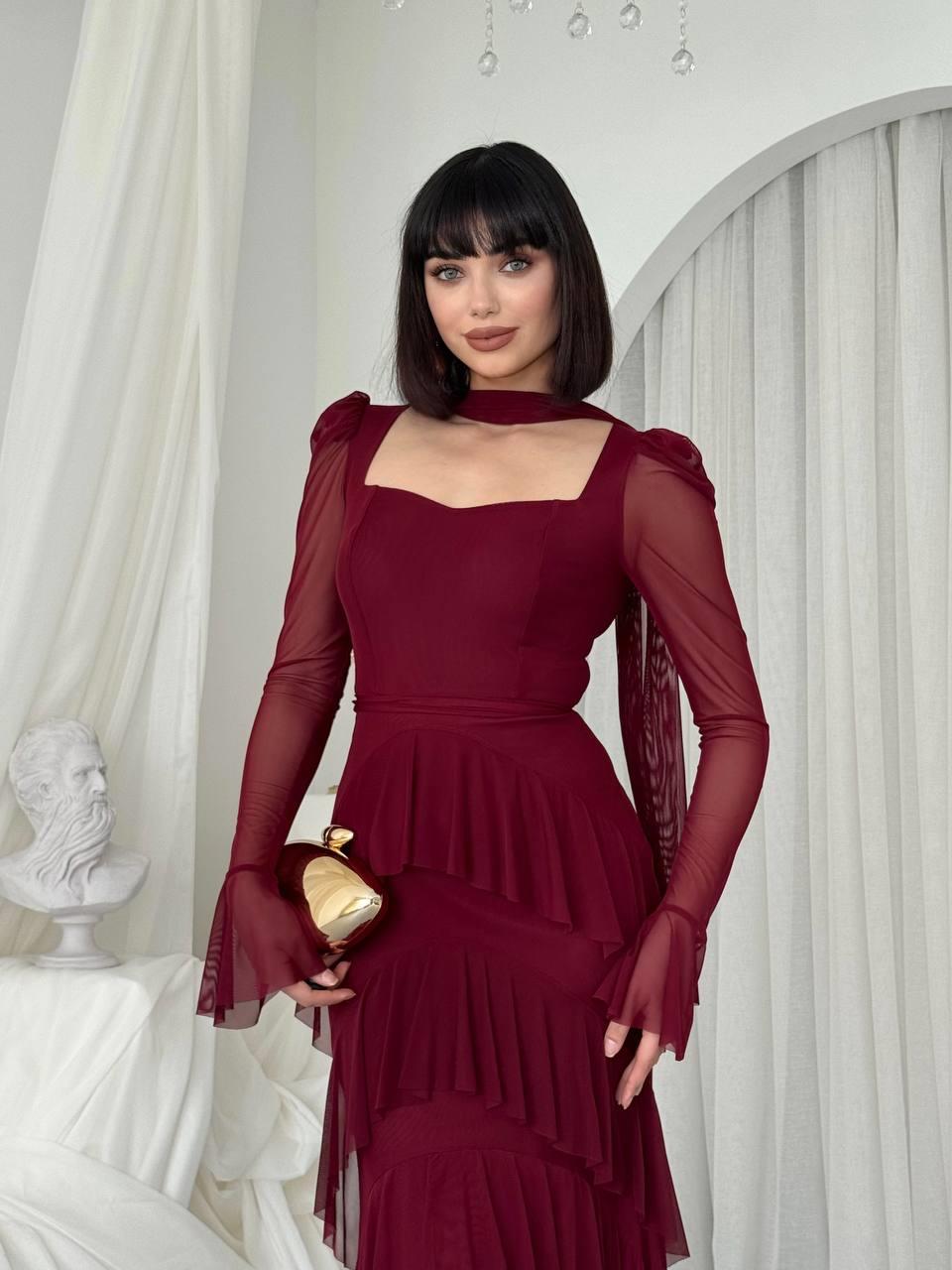 Juvy Şal Detaylı Elbise