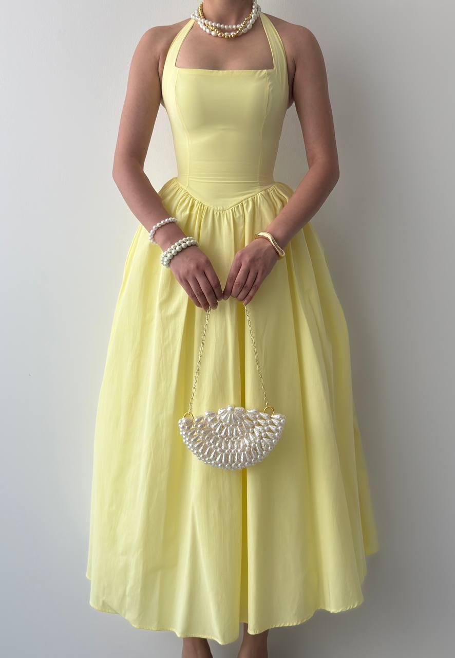 Fedro Poplin Midi Elbise