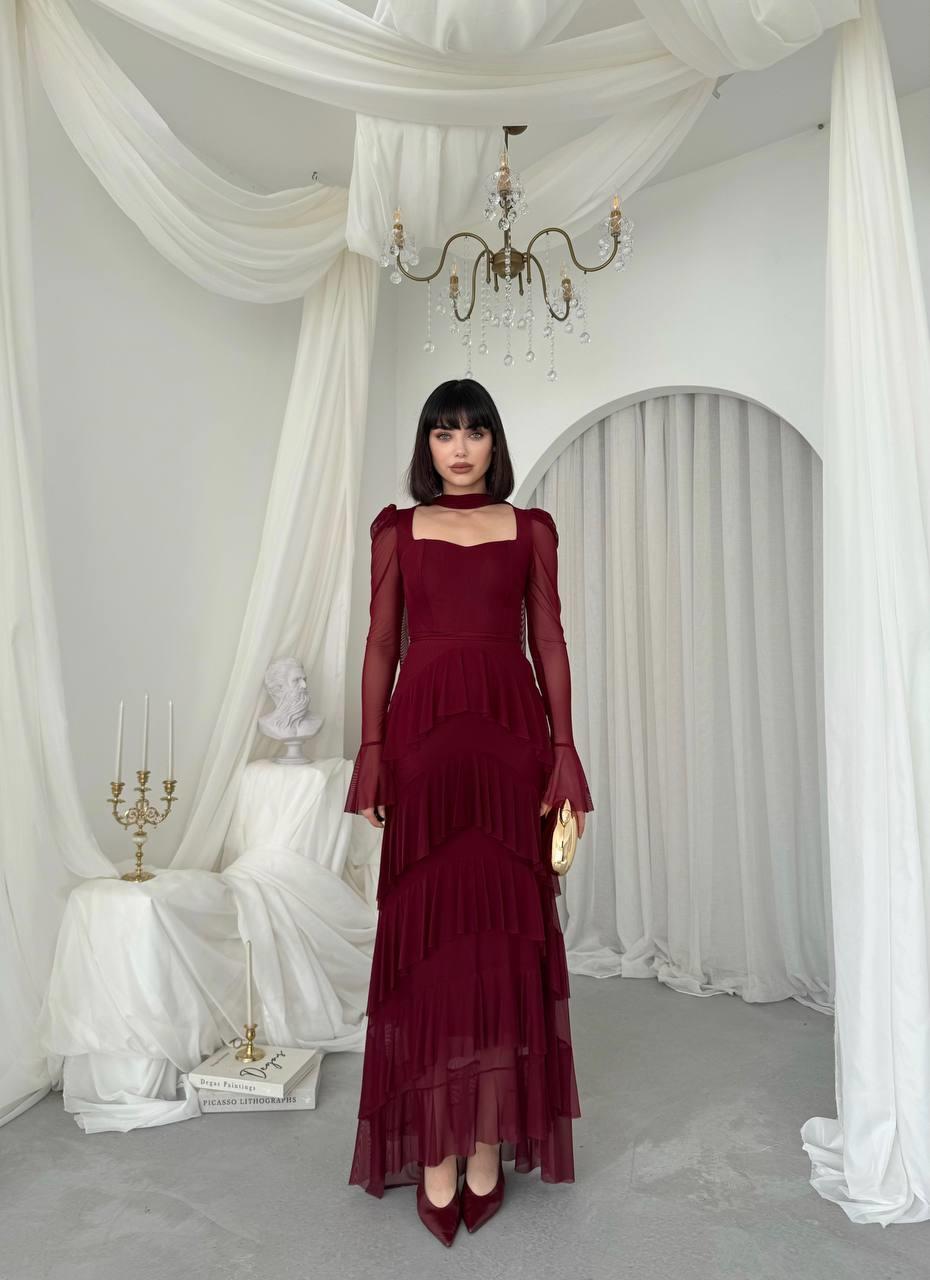 Juvy Şal Detaylı Elbise