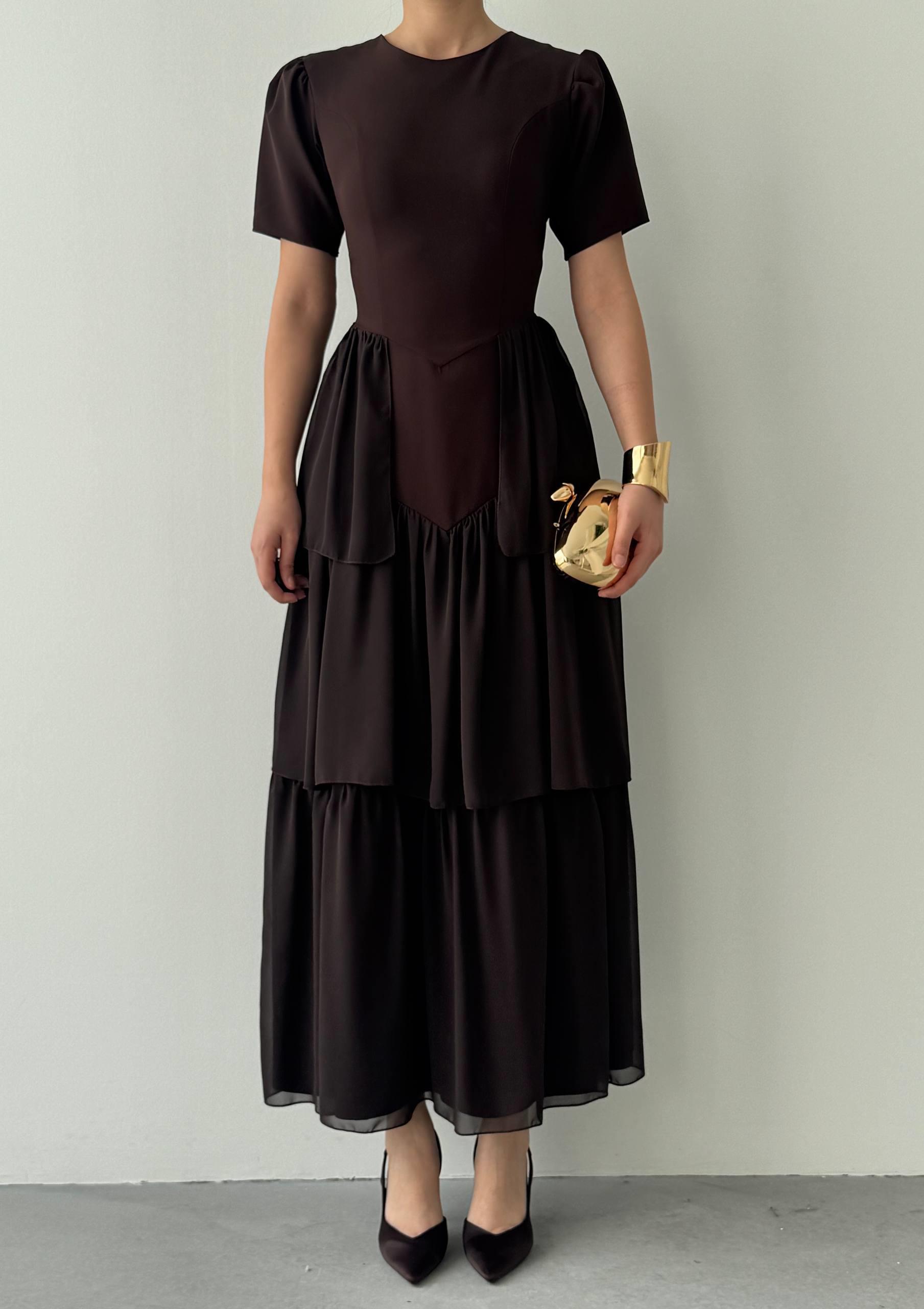 Pola Sırt Korsaj Detaylı Elbise