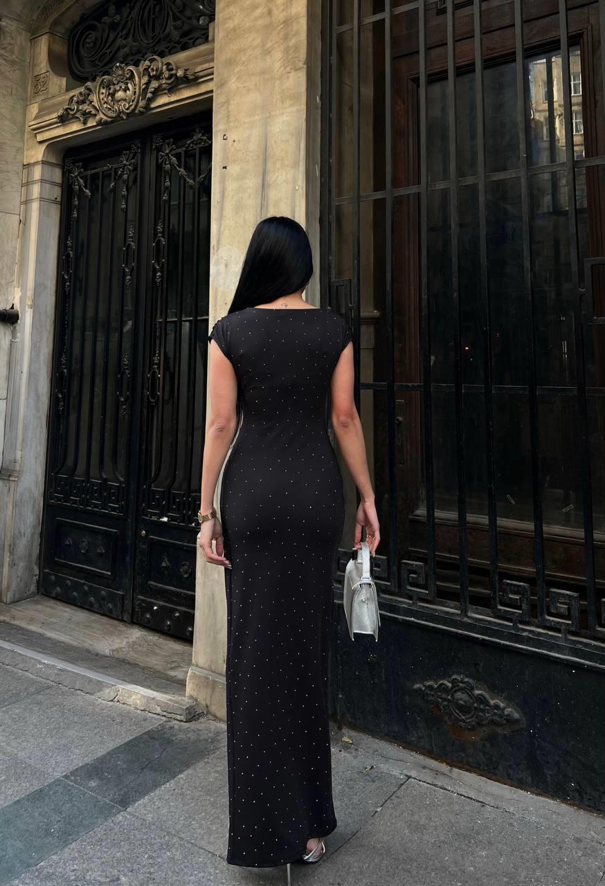 Sandy Tasarım Toka Detay Glow Elbise