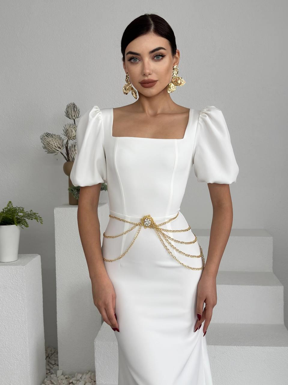 Balon Kol Uzun Maya Elbise