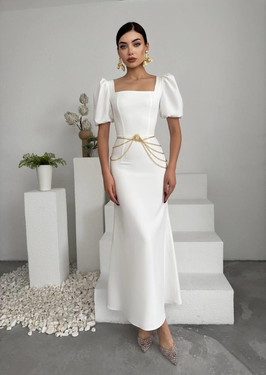 Balon Kol Uzun Maya Elbise