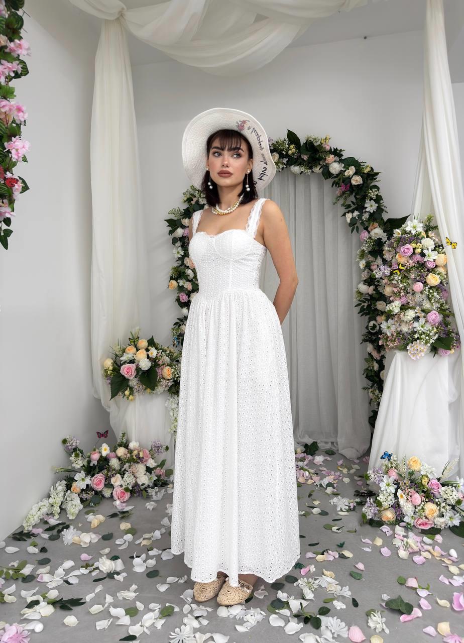 Lemel Midi Dantel Detay Elbise