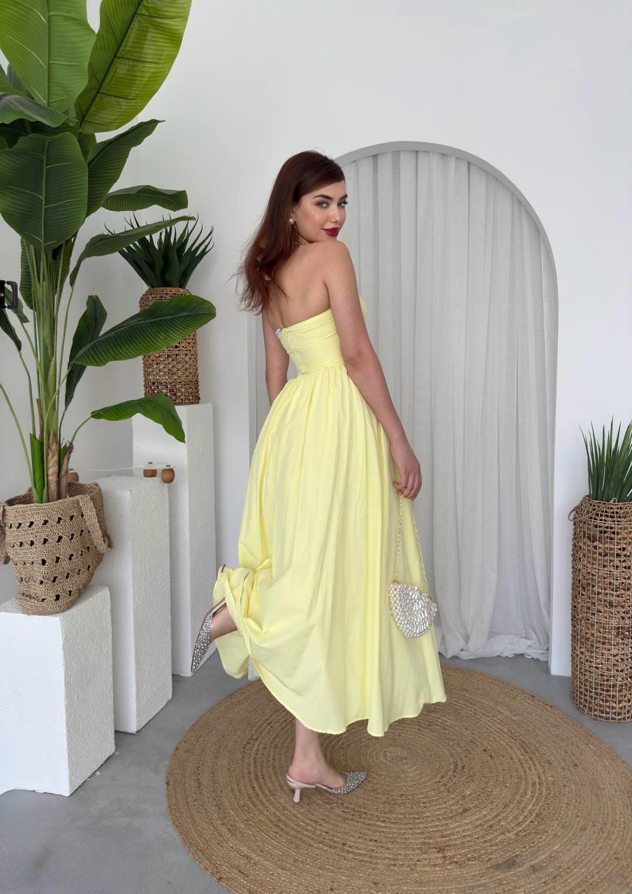 Fedro Poplin Midi Elbise