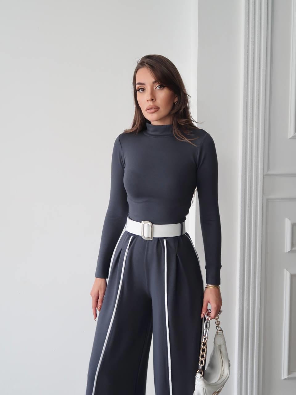 Kemerli Sweatshirt Pantolon Takım