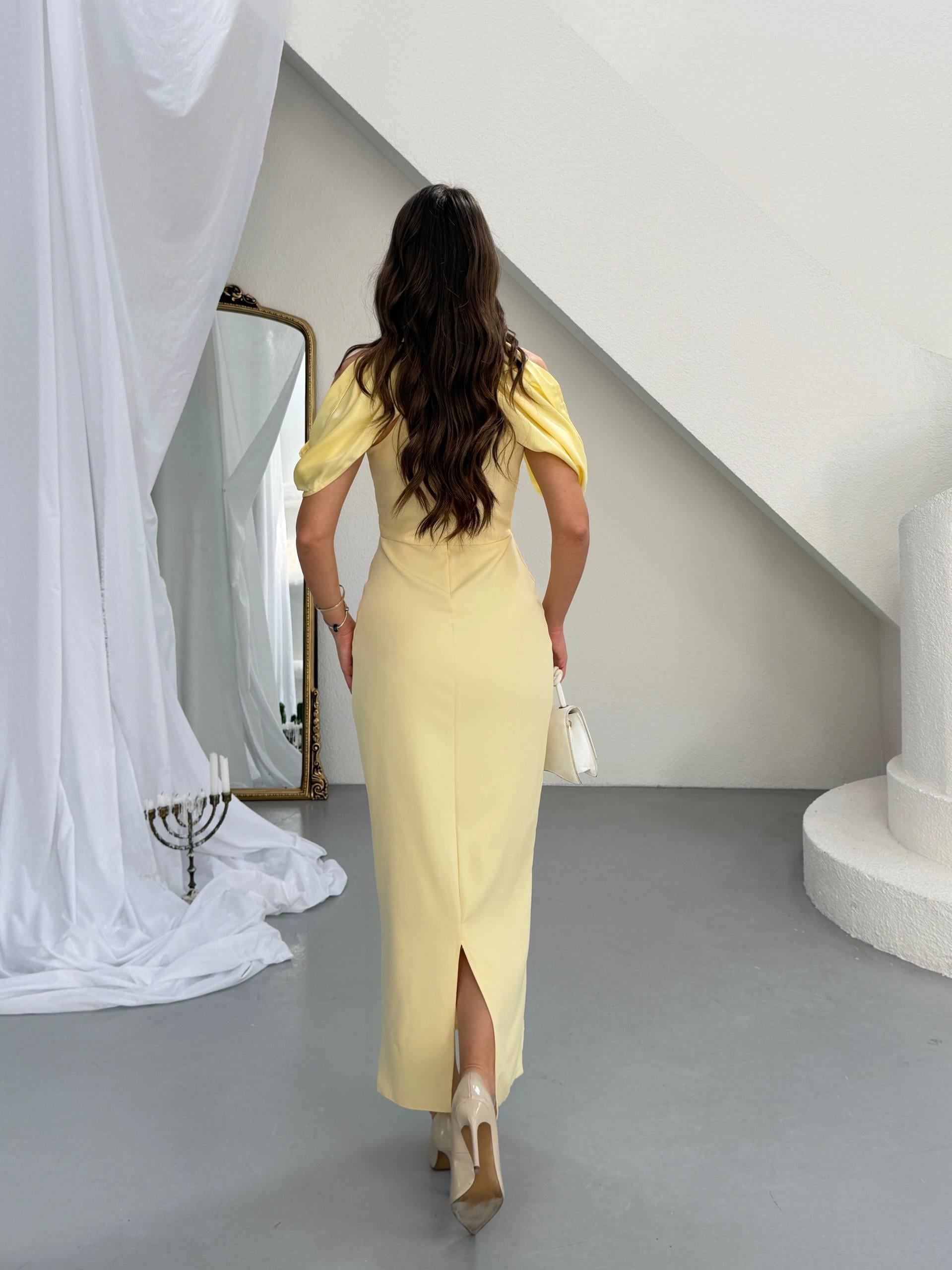 Ello Düğme Detaylı Tasarım Elbise