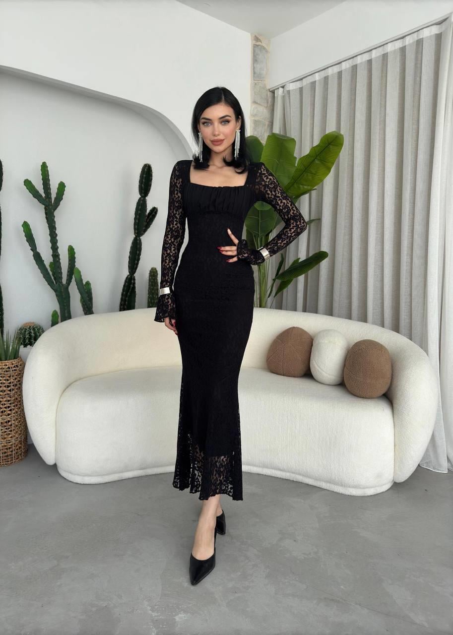 Matilda Dantel Uzun Elbise